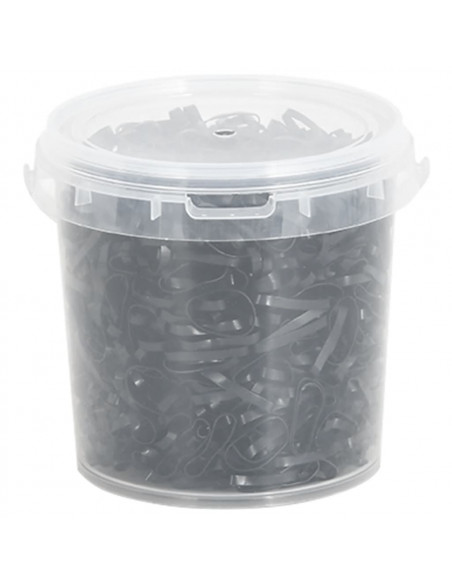 Elastici per Trecce Cavallo 1500 pz Neri in Silicone