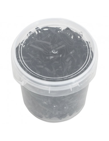 Elastici per Trecce Cavallo 1500 pz Neri in Silicone