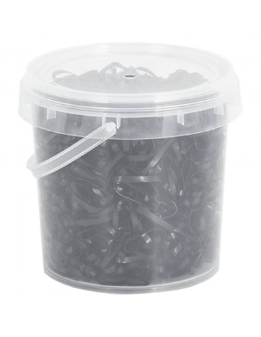 Elastici per Trecce Cavallo 1500 pz Neri in Silicone