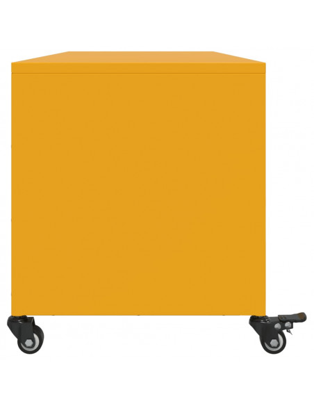 Mobile TV Giallo Senape 100,5x39x43,5 cm in Acciaio