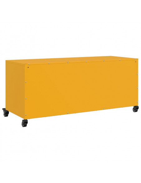 Mobile TV Giallo Senape 100,5x39x43,5 cm in Acciaio