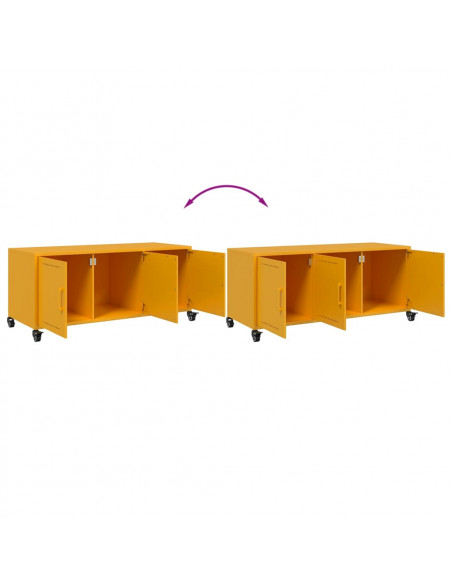 Mobile TV Giallo Senape 100,5x39x43,5 cm in Acciaio