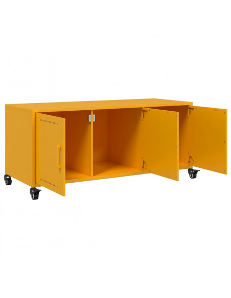 Mobile TV Giallo Senape 100,5x39x43,5 cm in Acciaio