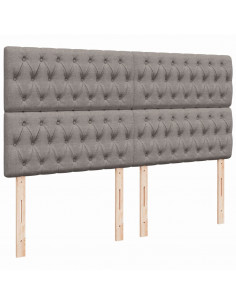 Giroletto a Molle con Materasso Tortora 180x200 cm in Tessuto 2