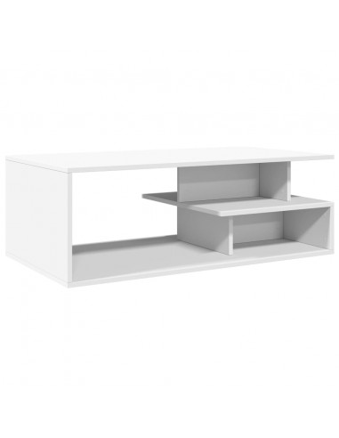 Tavolino da Salotto Bianco 102x55x35 cm in Legno Multistrato