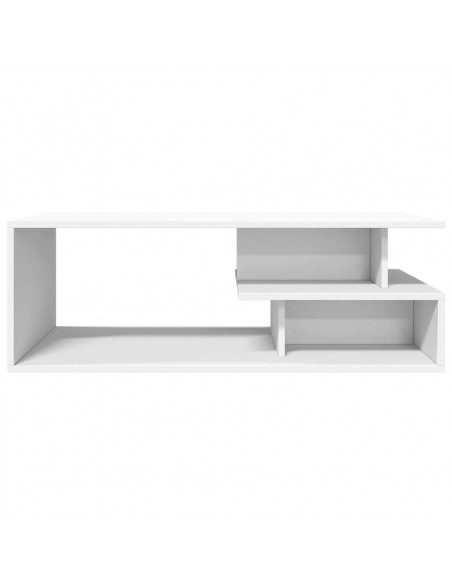Tavolino da Salotto Bianco 102x55x35 cm in Legno Multistrato