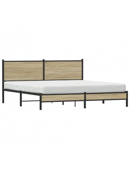 Giroletto senza Materaso in Metallo Rovere Sonoma 183x213 cm