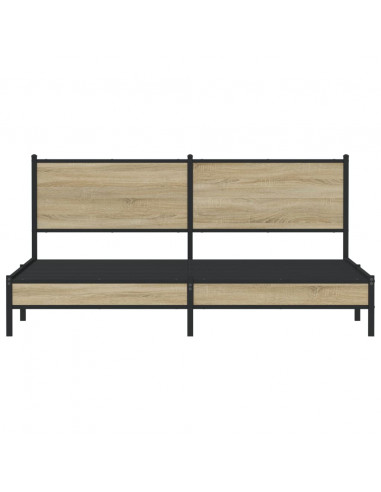 Giroletto senza Materaso in Metallo Rovere Sonoma 183x213 cm