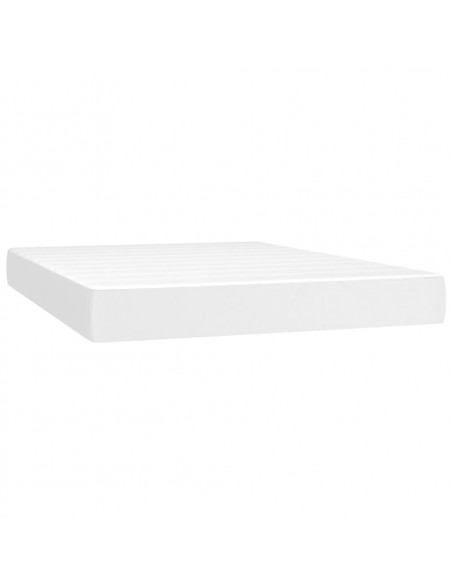 Materasso a Molle Bianco 140x200x20 cm in Similpelle