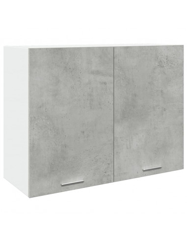 Mobile Pensile Grigio Cemento 80x31x60 cm in Legno Multistrato