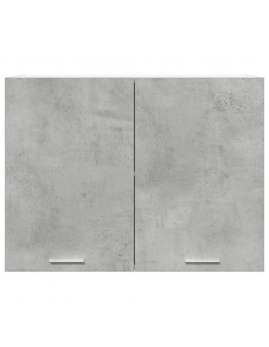 Mobile Pensile Grigio Cemento 80x31x60 cm in Legno Multistrato