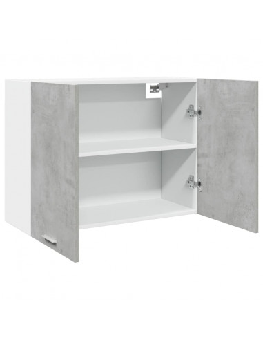 Mobile Pensile Grigio Cemento 80x31x60 cm in Legno Multistrato