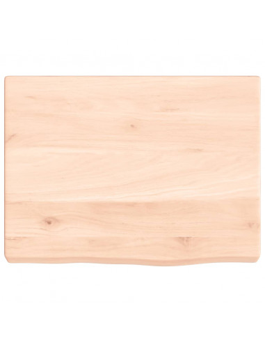 Piano Bagno 40x30x(2-4) cm in Legno Massello Non Trattato