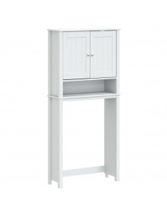 Mobile per Lavatrice BERG Bianco 76x27x164,5cm Legno Massello 2