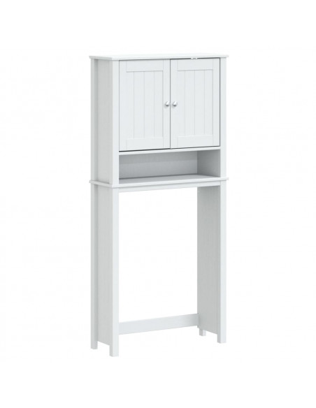Mobile per Lavatrice BERG Bianco 76x27x164,5cm Legno Massello