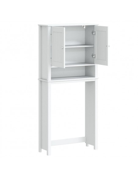 Mobile per Lavatrice BERG Bianco 76x27x164,5cm Legno Massello