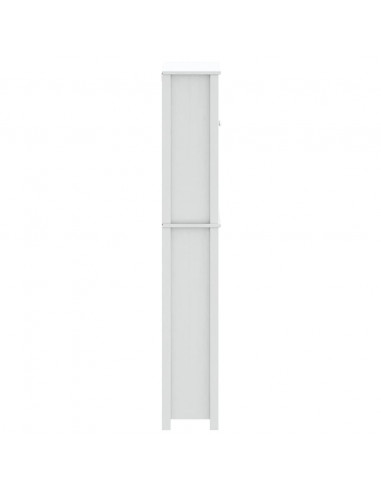 Mobile per Lavatrice BERG Bianco 76x27x164,5cm Legno Massello