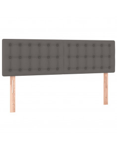 Giroletto a Molle con Materasso Grigio 140x190 cm in Similpelle