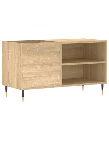 Mobile Porta Dischi Rovere Sonoma 85x38x48 cm Legno Multistrato