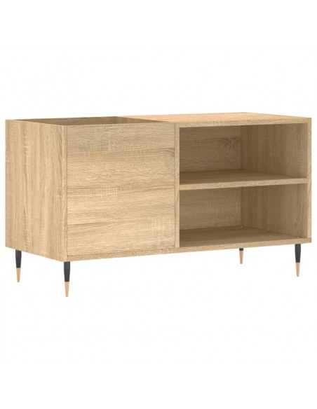 Mobile Porta Dischi Rovere Sonoma 85x38x48 cm Legno Multistrato