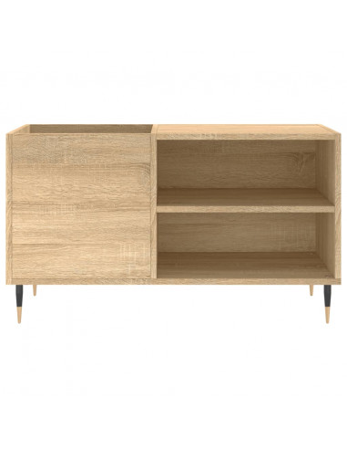 Mobile Porta Dischi Rovere Sonoma 85x38x48 cm Legno Multistrato