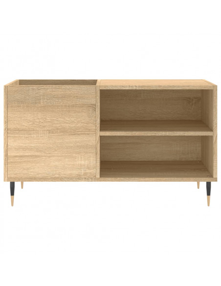 Mobile Porta Dischi Rovere Sonoma 85x38x48 cm Legno Multistrato
