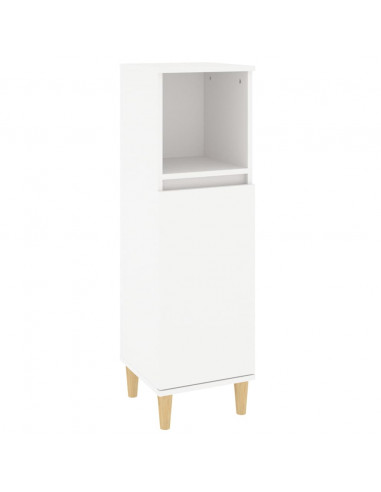 Set Mobili da Bagno 3 pz Bianco in Legno Multistrato
