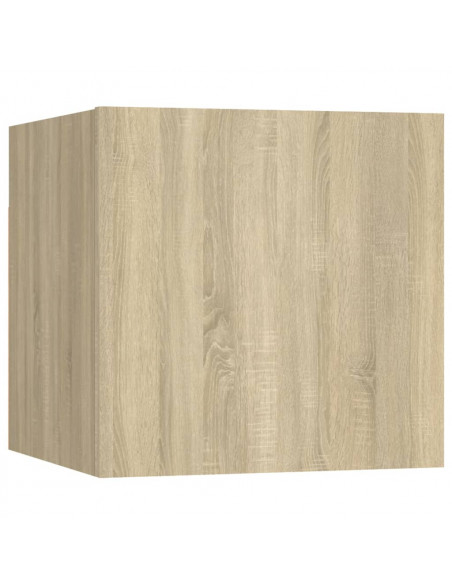 Set di Mobili Porta TV 4 pz Rovere Sonoma in Legno Multistrato