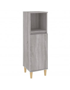 Set Mobili da Bagno 3 pz Grigio Sonoma in Legno Multistrato 2