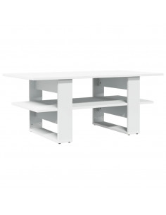 Tavolino da Salotto Bianco 102x55x42 cm in Legno Multistrato 2