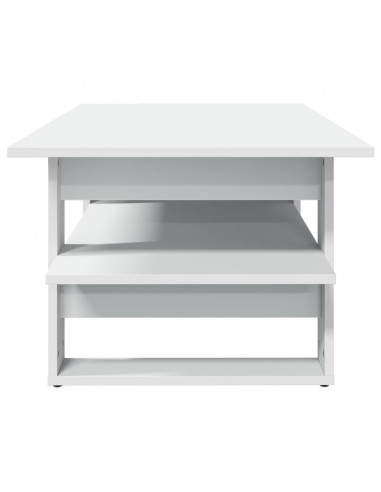 Tavolino da Salotto Bianco 102x55x42 cm in Legno Multistrato