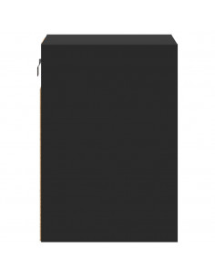 Mobili TV a Parete con Luci LED 2pz Neri 41x31x45 cm 2