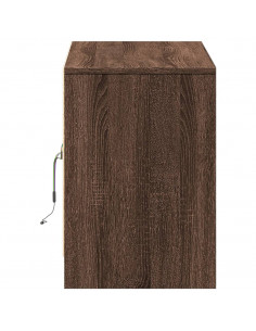 Mobile Porta TV con LED Rovere Marrone 100x34x50 cm Truciolato 2