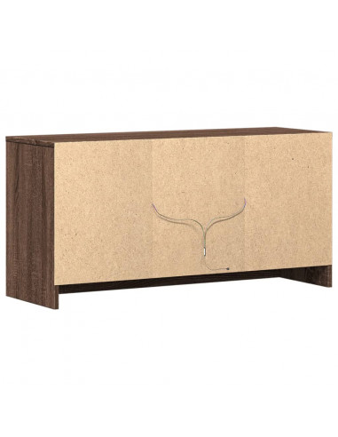 Mobile Porta TV con LED Rovere Marrone 100x34x50 cm Truciolato