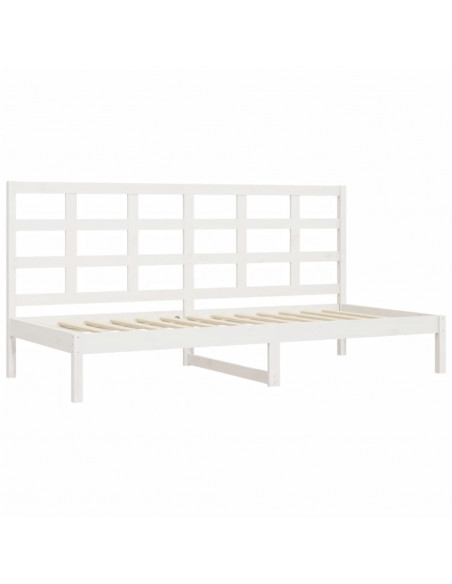 Dormeuse Bianca 90x200 cm in Legno Massello di Pino
