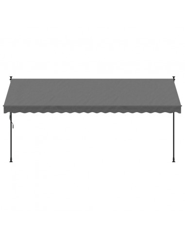 Tenda da Sole Retrattile Antracite 400x150 cm Tessuto e Acciaio