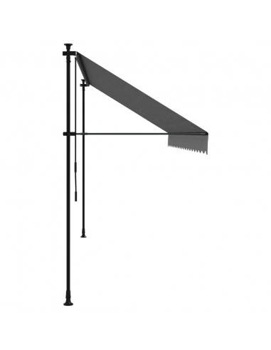 Tenda da Sole Retrattile Antracite 400x150 cm Tessuto e Acciaio