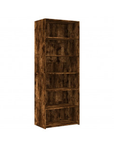 Credenza Rovere Fumo 70x41x185 cm in Legno Multistrato 2