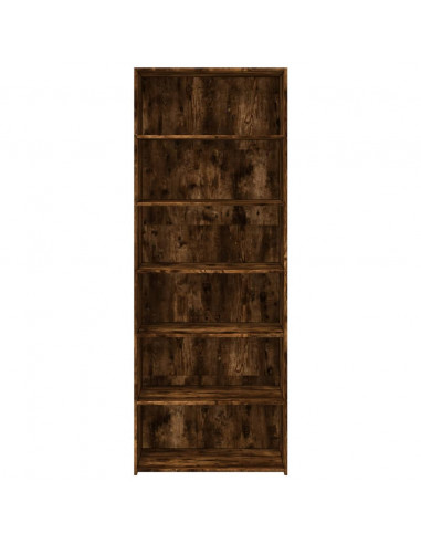 Credenza Rovere Fumo 70x41x185 cm in Legno Multistrato