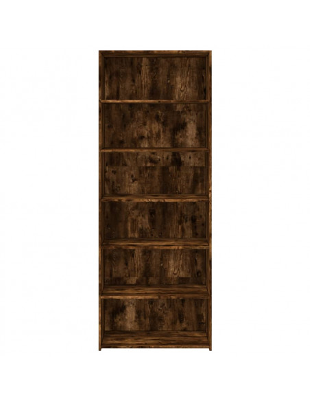 Credenza Rovere Fumo 70x41x185 cm in Legno Multistrato