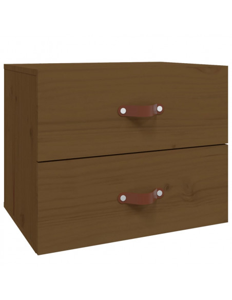 Comodini a Muro 2 pz Marrone Miele 50x36x40 cm