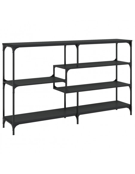 Tavolino Consolle Nero 160x32x95 cm in Legno Multistrato