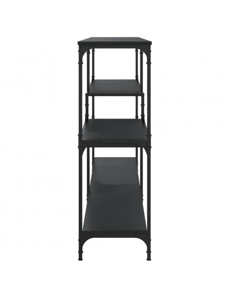 Tavolino Consolle Nero 160x32x95 cm in Legno Multistrato