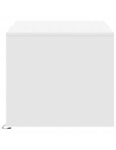Tavolino da Salotto con Luci LED Bianco in Truciolato 2