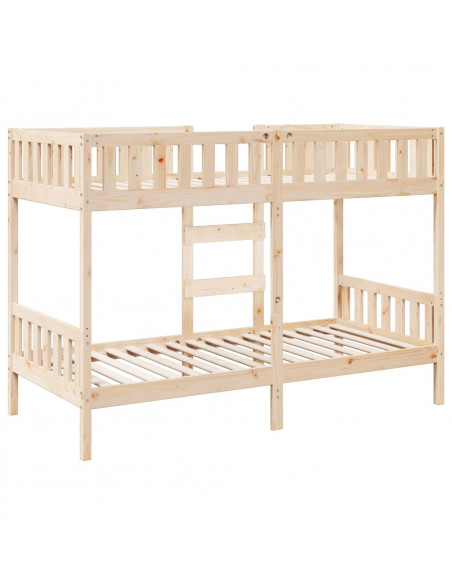 Letto a Castello 90x200 cm in Legno Massello di Pino