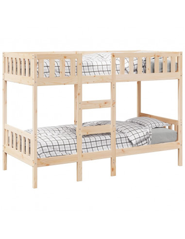 Letto a Castello 90x200 cm in Legno Massello di Pino