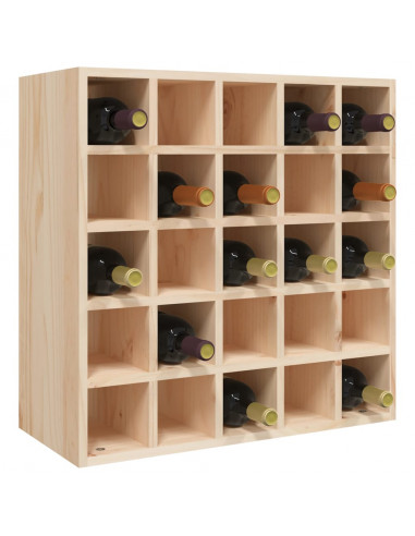 Portabottiglie 56x25x56 cm in Legno Massello di Pino