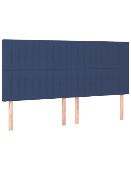 Giroletto a Molle con Materasso Blu 180x200 cm in Tessuto