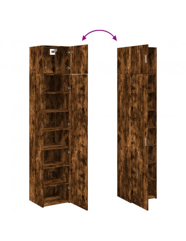 Mobile Sottile Rovere Fumo 45x42,5x225 cm in Truciolato