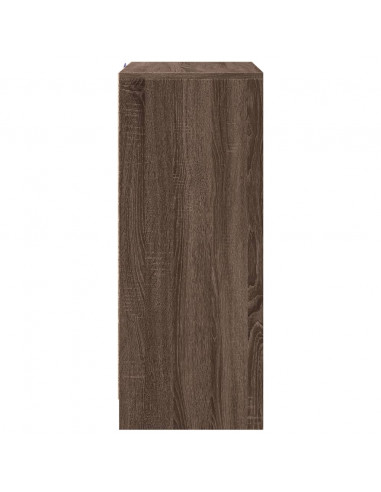 Credenza con LED Rovere Marrone 77x34x85 cm Legno Multistrato